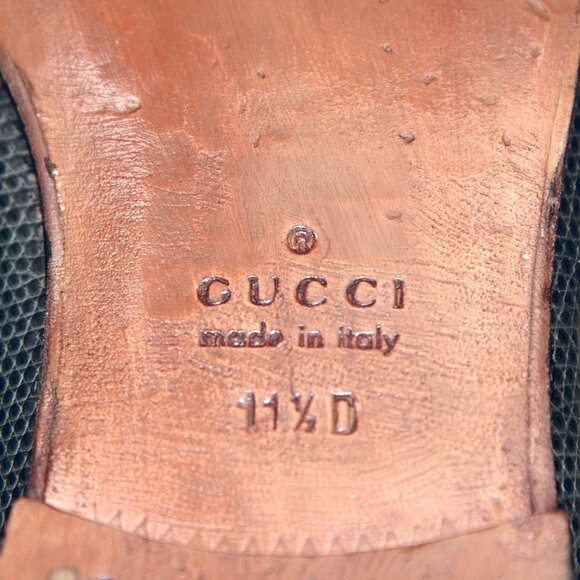 $ 1350 Genuine Lizard GUCCI Loafers 11.5 D Orig Box Orig Trees * add $26 Reptan - Picture 11 of 16